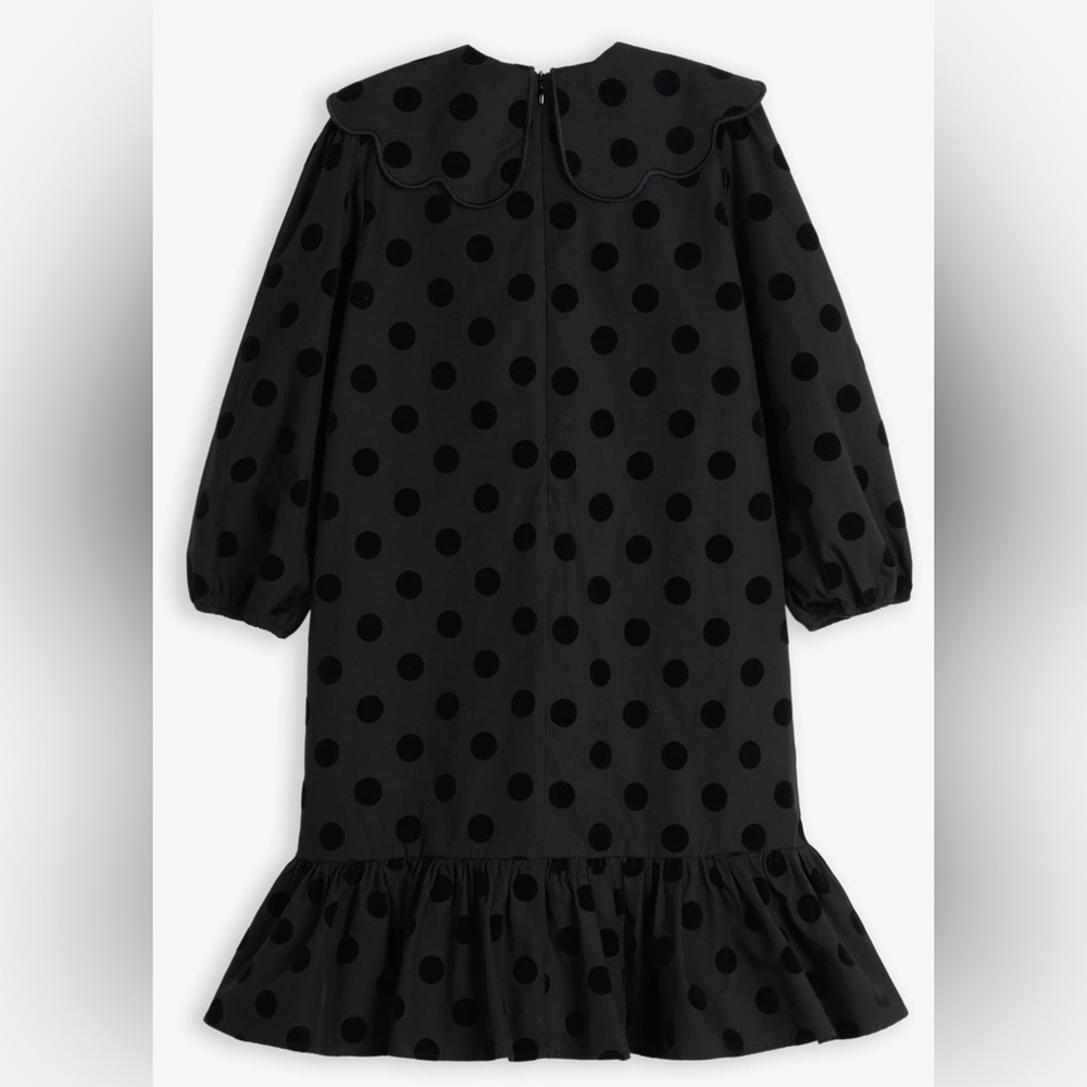 Wolf and Rita Girls’ Black Lilita Mond Polka Dot Holiday Dress—6Y - Picture 11 of 14